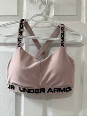 Under Armour Blush Pink Crisscross-Strap Sports Bra